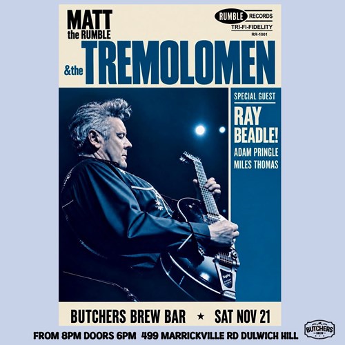 MATT THE RUMBLE & THE TREMOLOMEN - LIVE AT BUTCHERS BREW BAR! artwork from Butchers Brew Bar