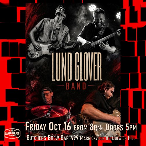 LUND GLOVER BAND - LIVE AT BUTCHERS BREW BAR! artwork from Butchers Brew Bar