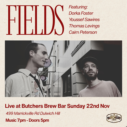 FIELDS - LIVE AT BUTCHERS BREW BAR! artwork from Butchers Brew Bar