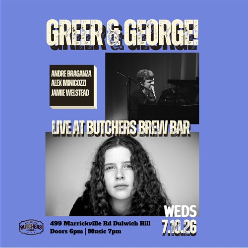 GREER & GEORGE - LIVE AT BUTCHERS BREW BAR! artwork from Butchers Brew Bar