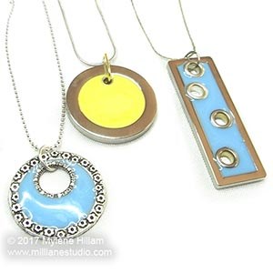 Trendy pastel resin pendants